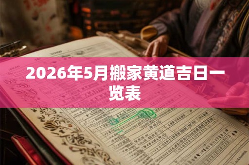 2026年5月搬家黄道吉日一览表 2026年5月搬家黄道吉日一览表