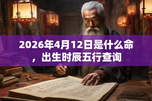 2026年4月12日是什么命，出生时辰五行查询