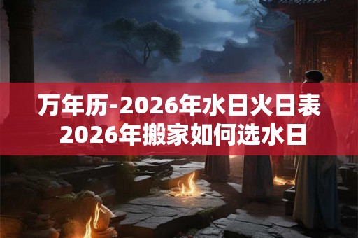 万年历-2026年水日火日表 2026年搬家如何选水日