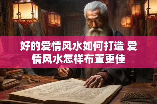 好的爱情风水如何打造 爱情风水怎样布置更佳