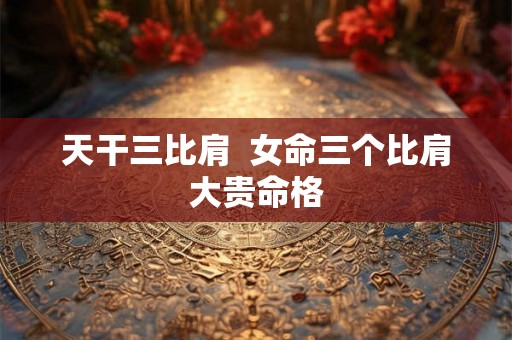 天干三比肩 女命三个比肩大贵命格 天干三比肩 女命三个比肩大贵命格