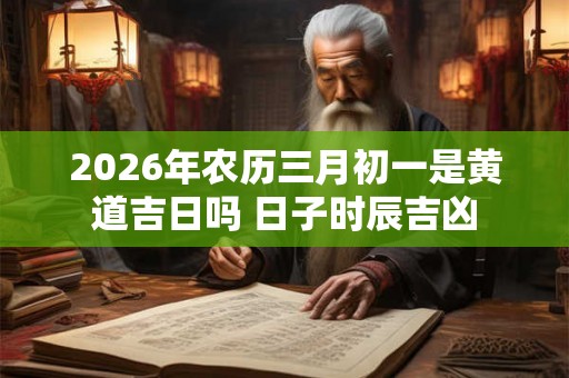 2026年农历三月初一是黄道吉日吗 日子时辰吉凶