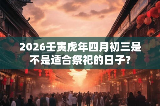 2026壬寅虎年四月初三是不是适合祭祀的日子? 2026壬寅虎年四月初三是不是适合祭祀的日子?