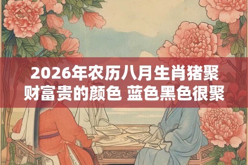 2026年农历八月生肖猪聚财富贵的颜色 蓝色黑色很聚财