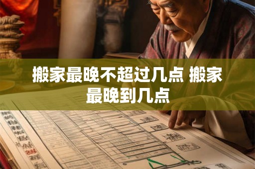 搬家最晚不超过几点 搬家最晚到几点