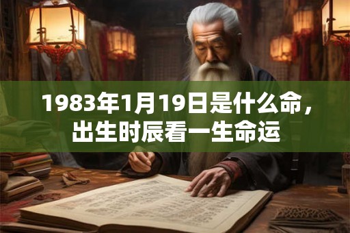 1983年1月19日是什么命，出生时辰看一生命运