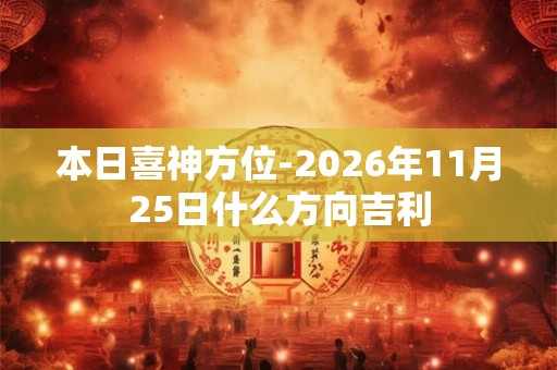 本日喜神方位-2026年11月25日什么方向吉利 本日喜神方位-2026年11月25日什么方向吉利