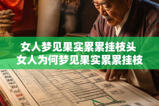 女人梦见果实累累挂枝头 女人为何梦见果实累累挂枝头 女人梦见果实累累挂枝头 女人为何梦见果实累累挂枝头