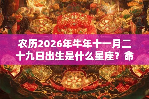 农历2026年牛年十一月二十九日出生是什么星座？命运运势如何？