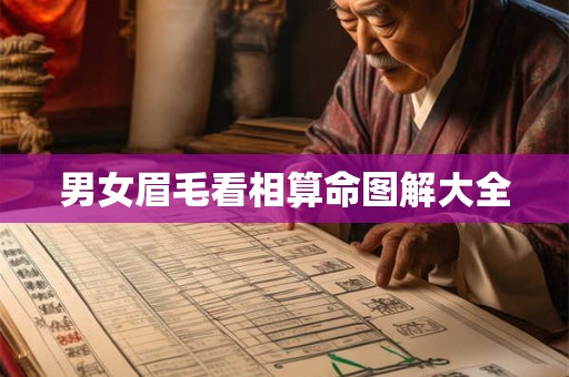 男女眉毛看相算命图解大全