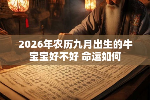 2026年农历九月出生的牛宝宝好不好 命运如何