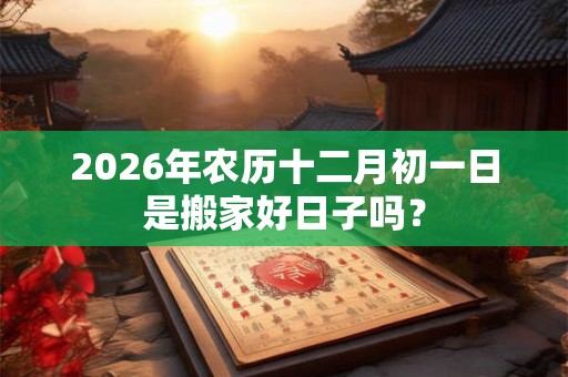 2026年农历十二月初一日是搬家好日子吗? 2026年农历十二月初一日是搬家好日子吗?