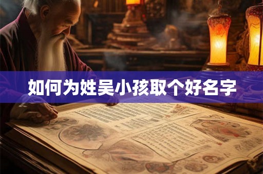 如何为姓吴小孩取个好名字