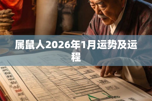 属鼠人2026年1月运势及运程