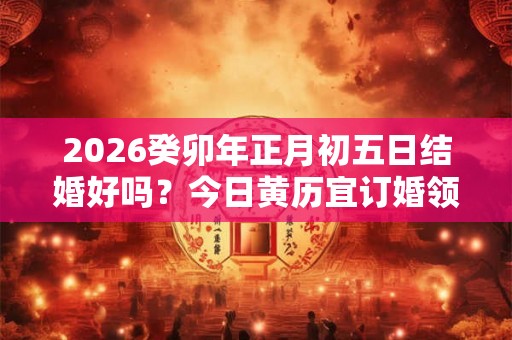 2026癸卯年正月初五日结婚好吗？今日黄历宜订婚领证吗？