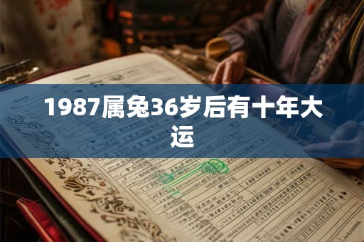 1987属兔36岁后有十年大运