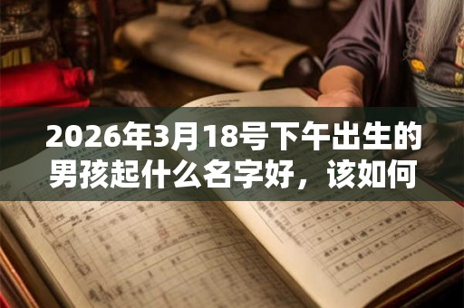 2026年3月18号下午出生的男孩起什么名字好，该如何取名？