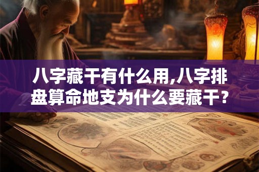 八字藏干有什么用,八字排盘算命地支为什么要藏干？