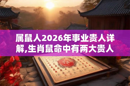 属鼠人2026年事业贵人详解,生肖鼠命中有两大贵人