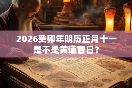 2026癸卯年阴历正月十一是不是黄道吉日？