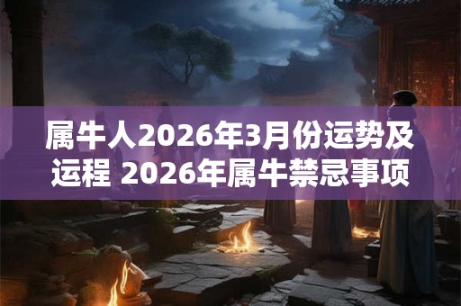 属牛人2026年3月份运势及运程 2026年属牛禁忌事项