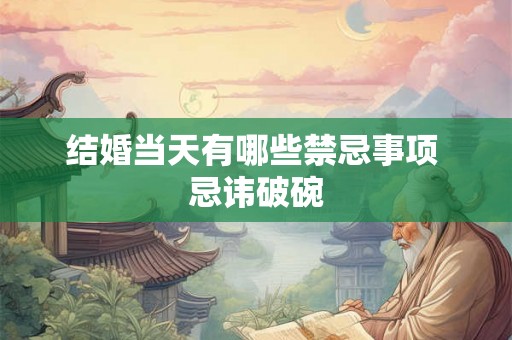 结婚当天有哪些禁忌事项 忌讳破碗 结婚当天有哪些禁忌事项 忌讳破碗