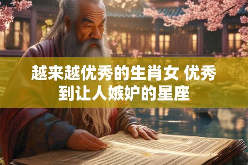 越来越优秀的生肖女 优秀到让人嫉妒的星座