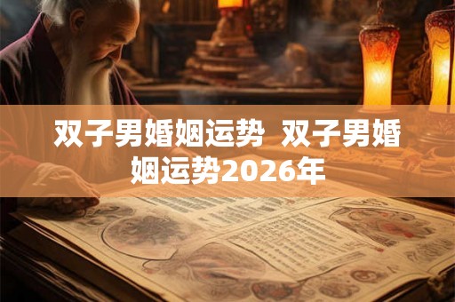 双子男婚姻运势  双子男婚姻运势2026年
