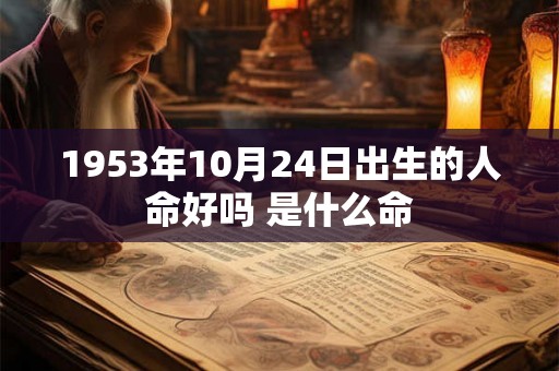 1953年10月24日出生的人命好吗 是什么命