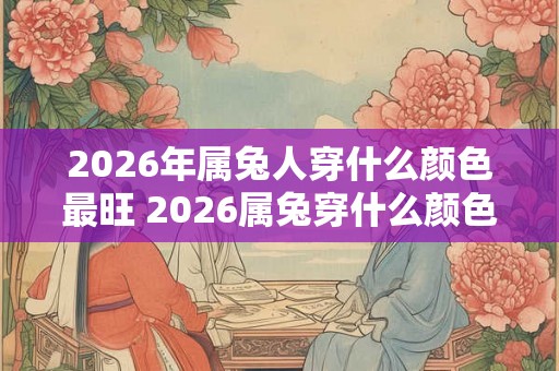 2026年属兔人穿什么颜色最旺 2026属兔穿什么颜色最吉利 2026年属兔人穿什么颜色最旺 2026属兔穿什么颜色最吉利