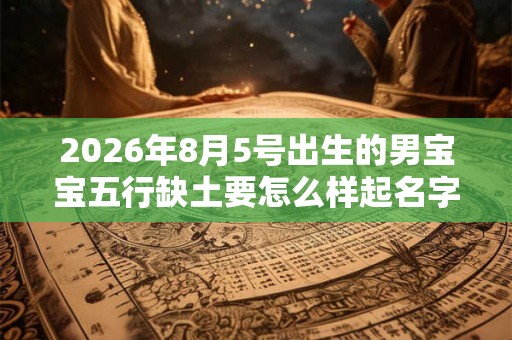 2026年8月5号出生的男宝宝五行缺土要怎么样起名字