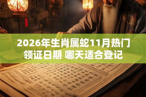 2026年生肖属蛇11月热门领证日期 哪天适合登记