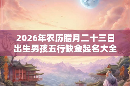 2026年农历腊月二十三日出生男孩五行缺金起名大全