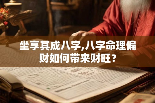 坐享其成八字,八字命理偏财如何带来财旺？
