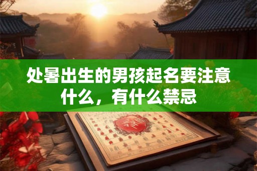 处暑出生的男孩起名要注意什么，有什么禁忌