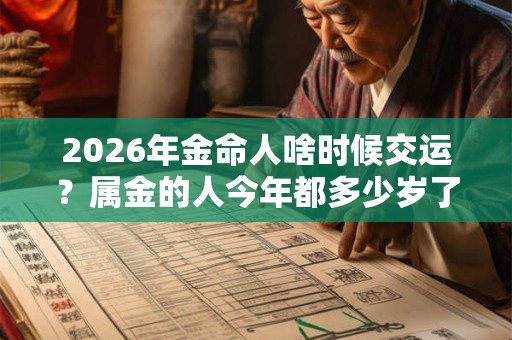 2026年金命人啥时候交运?属金的人今年都多少岁了? 2026年金命人啥时候交运?属金的人今年都多少岁了?
