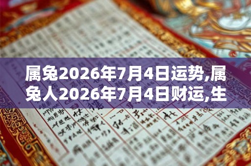 属兔2026年7月4日运势,属兔人2026年7月4日财运,生肖兔2026年7月4日运势 属兔2026年7月4日运势,属兔人2026年7月4日财运,生肖兔2026年7月4日运势