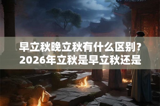 早立秋晚立秋有什么区别？2026年立秋是早立秋还是晚立秋？