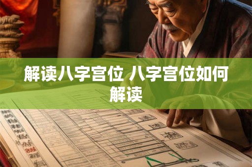 解读八字宫位 八字宫位如何解读