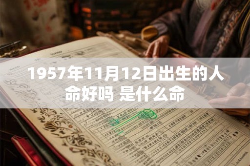 1957年11月12日出生的人命好吗 是什么命