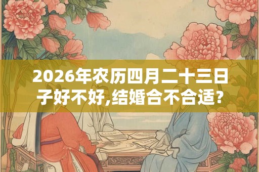 2026年农历四月二十三日子好不好,结婚合不合适? 2026年农历四月二十三日子好不好,结婚合不合适?