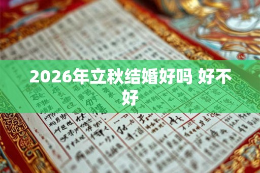 2026年立秋结婚好吗 好不好