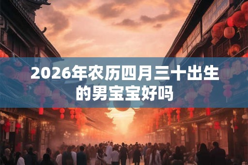 2026年农历四月三十出生的男宝宝好吗