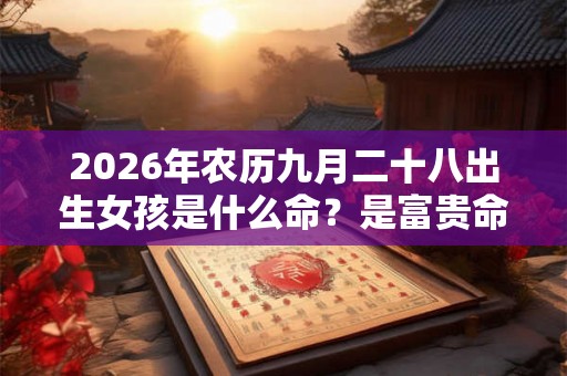 2026年农历九月二十八出生女孩是什么命？是富贵命吗？