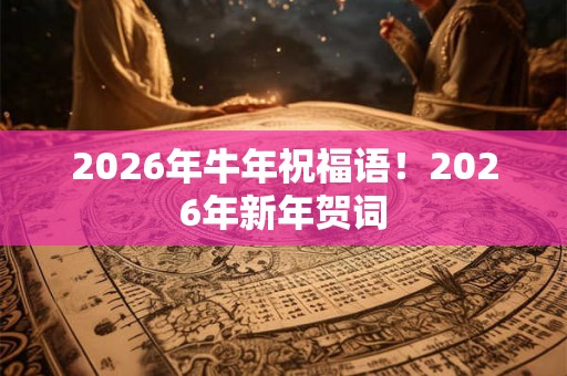 2026年牛年祝福语！2026年新年贺词
