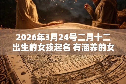 2026年3月24号二月十二出生的女孩起名 有涵养的女宝宝名字 2026年3月24号二月十二出生的女孩起名 有涵养的女宝宝名字