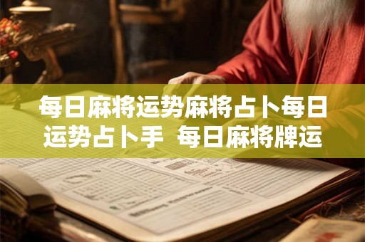 每日麻将运势麻将占卜每日运势占卜手  每日麻将牌运占卜