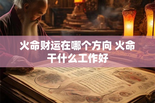 火命财运在哪个方向 火命干什么工作好 火命财运在哪个方向 火命干什么工作好
