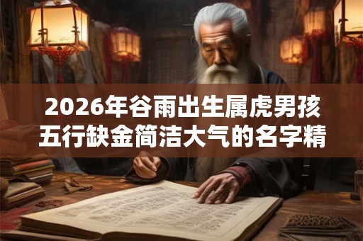 2026年谷雨出生属虎男孩五行缺金简洁大气的名字精选