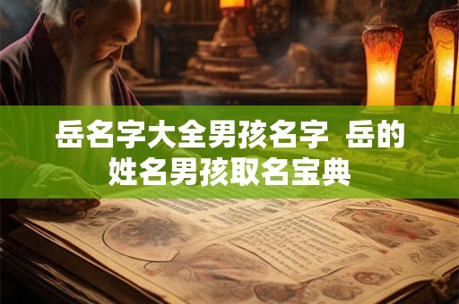 岳名字大全男孩名字  岳的姓名男孩取名宝典